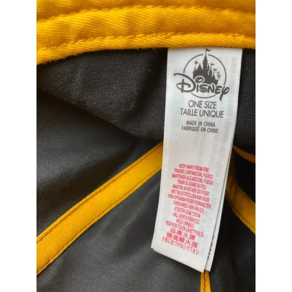 Disney Aladdin Genie Strapback Hat Black Yellow Embroidered Dad Cap